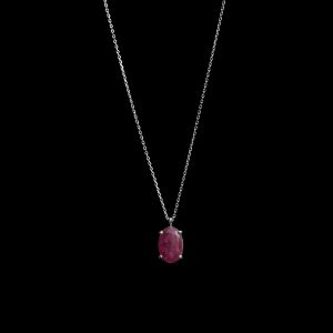 گردنبند نقره و یاقوت