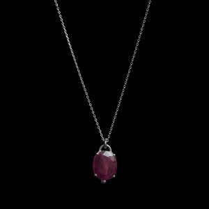 گردنبند نقره و یاقوت