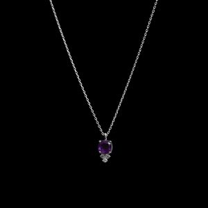 گردنبند نقره و سنگ آمیتیست