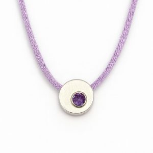 گردنبند نقره و سنگ بنفش