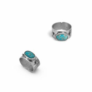 انگشتر نقره و فیروزه